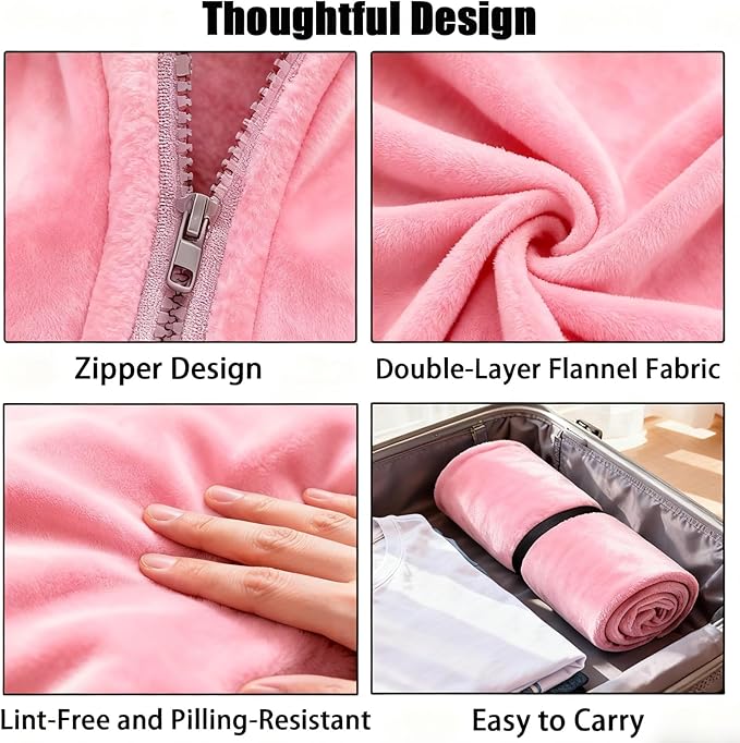 SNZ Cozy Wearable Blanket for Women & Men - 60"x33" Fleece Poncho, Warm Office Chair Lap Blanket, Travel, Camping & Home Wrap - Comfy Poncho Throw - Gift for Mom, Elderly
