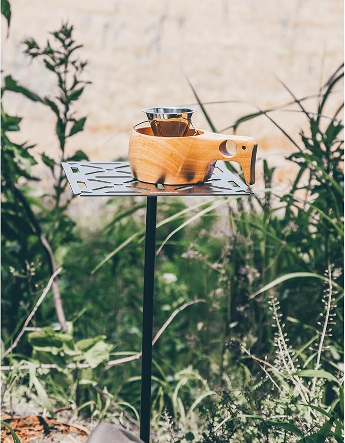 Fire-Maple Portable Tripod Stand Camping Table - Lightweight Aluminium Alloy & Stainless Steel, Detachable Feet, Adjustable Height, Compact Design