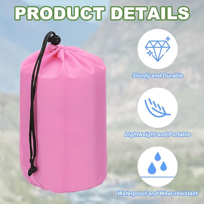 PATIKIL Stuff Sack, Waterproof Outdoor Storage Sack Portable Drawstring Dust Flap Bag Lightweight Sleeping Bag for Camping Hiking Travel