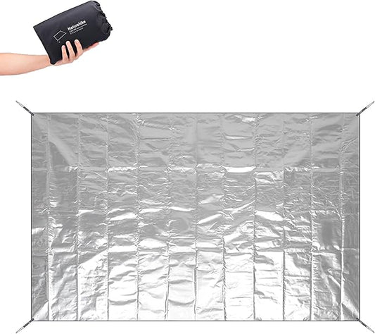 Naturehike Aluminum Foil Foldable Picnic Blanket, Ultralight Ground Sheet Mat, Waterproof Camping Tarp, Sleeping Pad for Outdoor Picnic,Camping,Beaches, Storage Bag Included (102.36×155.51")