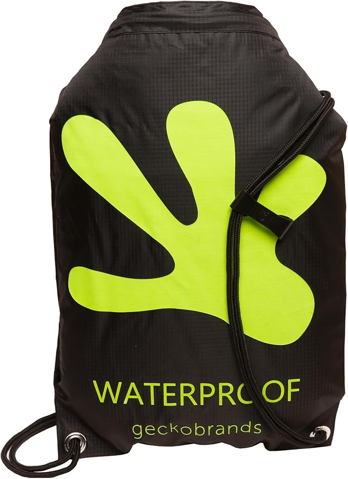 geckobrands Embark 10L Drawstring Backpack – Waterproof, Lightweight Dry Bag for Beach, Hiking, and Light Water Activities