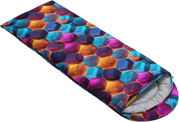 Kids Sleeping Bag for Boys Girls,Bohemian Cowboy Print-Lightweight Warm Portable Outdoor Indoor-Waterproof Cold Weather Resistant Sleeping Bag for Camping Hiking