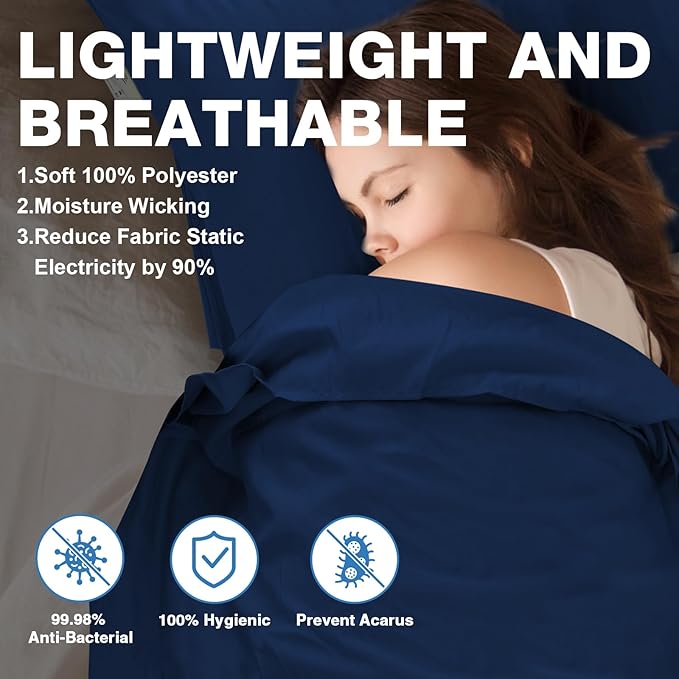 Sleeping Bag Liner, Sleep Sack Travel Sheets, Two-Way-Zipper Expose Feet Separately, Lightweight for Single, Backpacking,Hotels & Hostels, Camping, Travel, Business