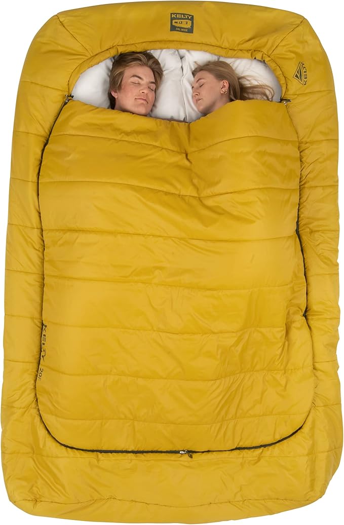 Kelty Tru.Comfort Doublewide 20 Degree Sleeping Bag – Two Person Synthetic Camping Sleeping Bag for Couples & Family Camping