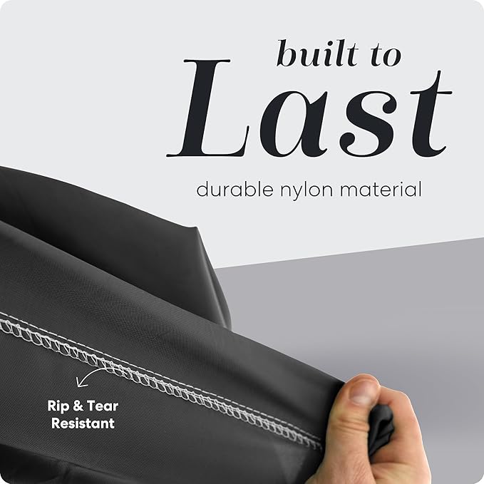 Handy Laundry Bag Shoulder Strap - Pack of 2 Drawstring Locking Closure, Durable Nylon Material, Large Capacity, Heavy Duty Stitching, Perfect for Laundromat or College Dorm (Black, 30" x 40")