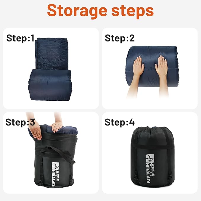 Cold Weather Flannel Sleeping Bags for Adults 0 Degree / -10 Degree, As a Blanket, Waterproof, Lightweight, Portable, Backpacking Camping Outdoor Travel Hiking