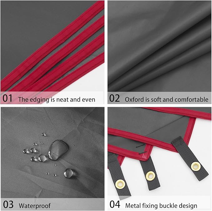 Wind Tour Portable Multifunctional Outdoor Camping Tarp Groundsheet Footprint Lightweight Floor and Ground Tarps for Camping Hiking with Carry Bag (86.6" x 86.6")
