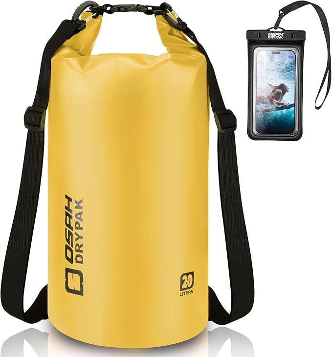 Waterproof Dry Bag, 5L/10L/20L/30L/40L Roll Top Lightweight Storage Backpack with Phone Case for Women & Men, Floating Waterproof Sack for Travel, Swimming, Kayaking, Paddle Board, Camping & Beach