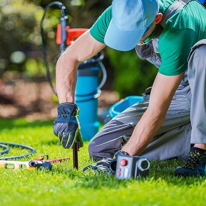 16 Pack Garden Landscape Stakes 10 inch Heavy Duty Plastic Stakes Tent Stakes Anchoring Spikes for Edging Terrace Board and Christmas Inflatables Garden Decorations Nails Brown