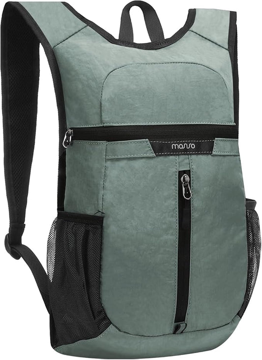 MOSISO Lightweight Hiking Daypack Small Packable Travel Hiking Backpack, Foldable Shoulder Bag with Front Vertical Pocket