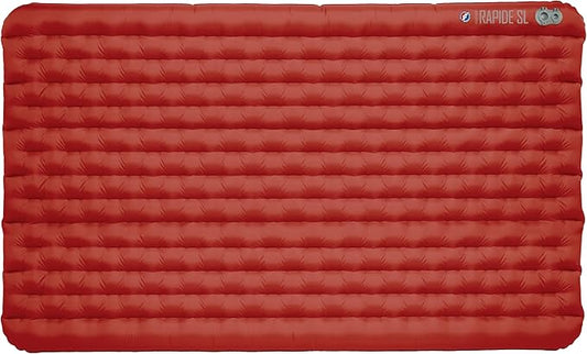 Big Agnes Rapide SL - Insulated Sleeping Pad, Ultralight, All Season Compact Backpacking and Hiking, Pumphouse Sack Included, Orange, 40X72 Double Wide