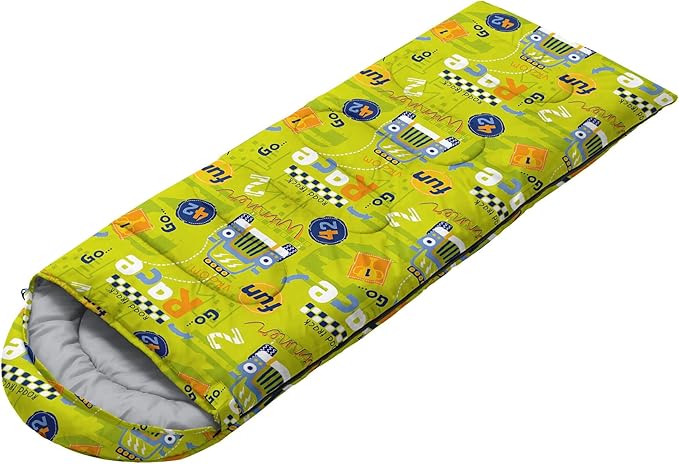 Kids Sleeping Bag for Boys and Girls,Monster Alien Print-Lightweight Warm Portable Outdoor Indoor-Waterproof Cold Weather Resistant Sleeping Bag for Camping Hiking