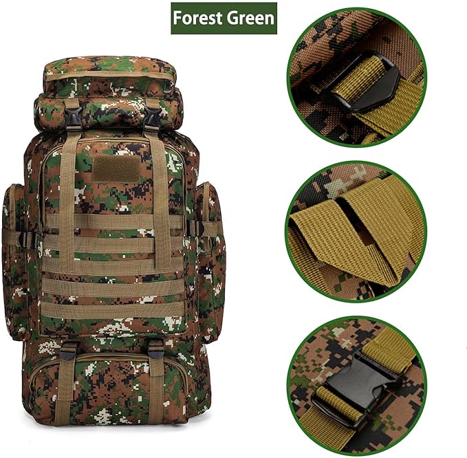 YFREAL 80L Hiking Camping Backpack,Hunting Backpack for Outdoor,Backpack Waterproof,Tactical Backpack for Men Women