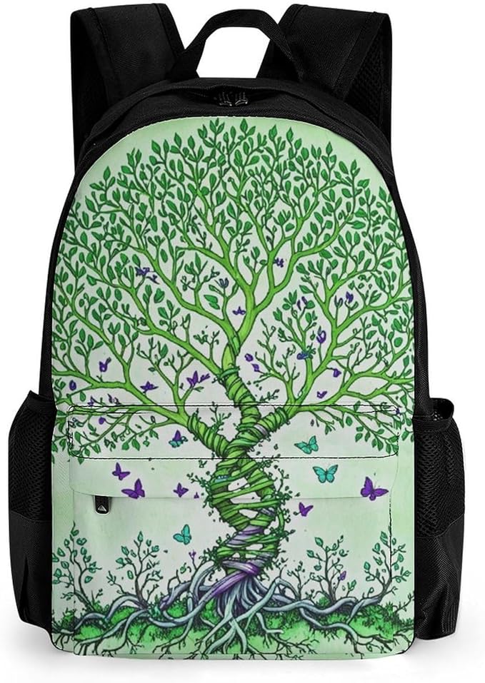Supdreamc Rucksacks Lightweight Multipurpose Anti-Theft Dna Tree Of Life Art Shoulder Bag Big Capacity Traveling Camping Backpack With Side Pockets