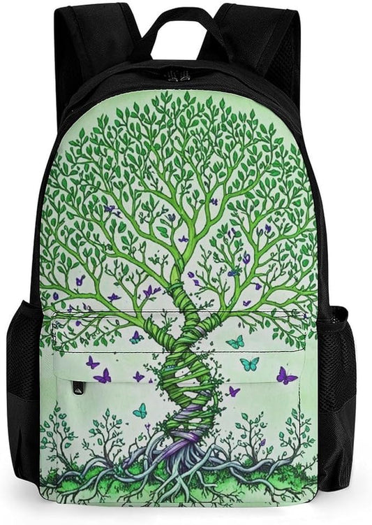 Supdreamc Rucksacks Lightweight Multipurpose Anti-Theft Dna Tree Of Life Art Shoulder Bag Big Capacity Traveling Camping Backpack With Side Pockets