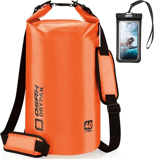 Waterproof Dry Bag, 5L/10L/20L/30L/40L Roll Top Lightweight Storage Backpack with Phone Case for Women & Men, Floating Waterproof Sack for Travel, Swimming, Kayaking, Paddle Board, Camping & Beach