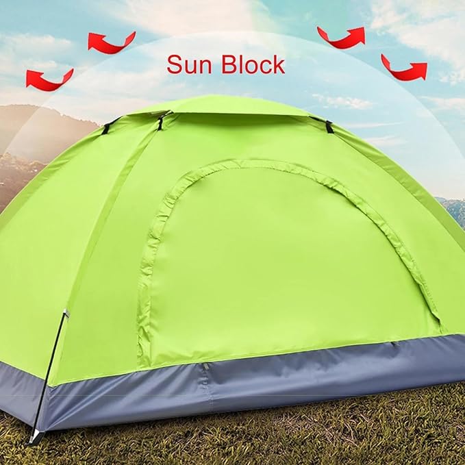 1-2 Person Ultralight Single-Layer Camping Tent – Anti-UV Portable Tent for Hiking, Backpacking & Fishing Trips