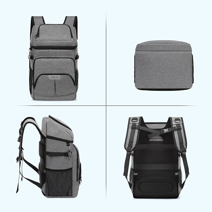 MOSISO Cooler Backpack, 40 Cans Large Capacity Leakproof Insulated Soft Backpack Cooler, Portable Lightweight Beach Cooler Bag for Men Women, Waterproof Lunch Bag for Picnics Camping Hiking