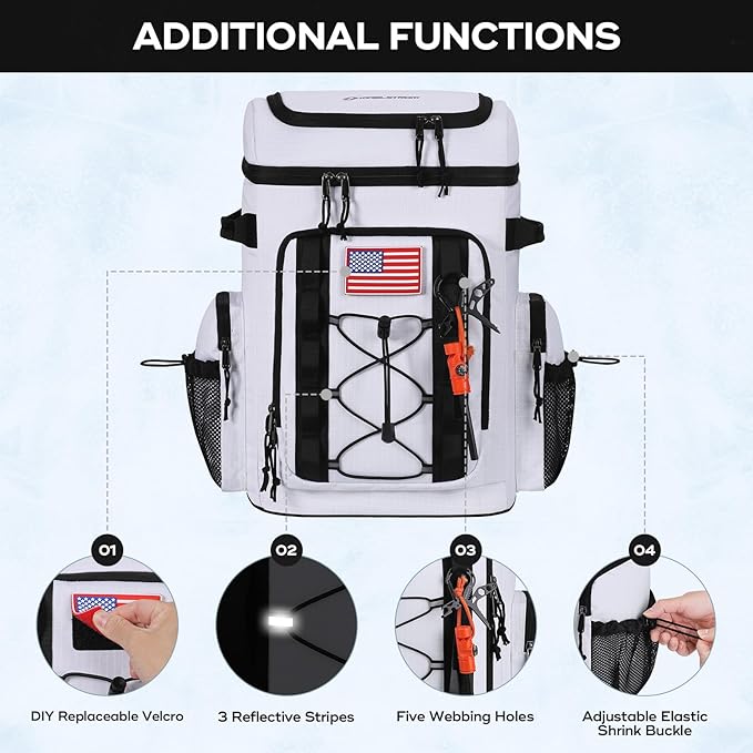 Maelstrom Backpack Cooler,Soft Lightweight Leakproof Cooler Backpack,Men Women 35/50 Can Insulated Cooler Bag,Keeps Hot/Cold for Up to 16 Hours,Perfect for Camping, Beach