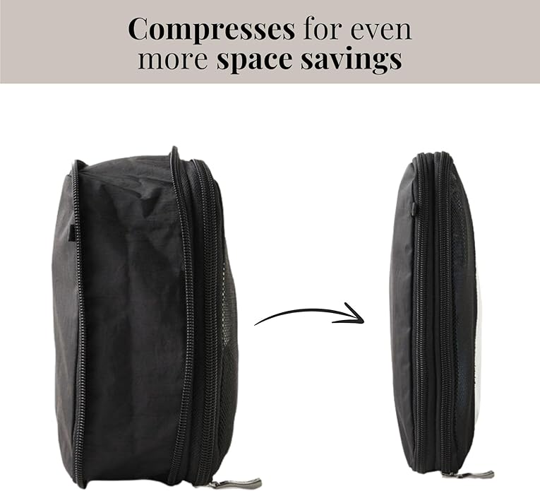 Baggallini Compression Cube 4-piece set - Lightweight Compression Packing Cubes for Travel