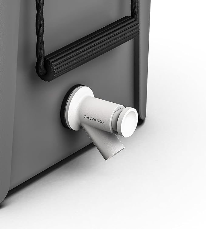 Galvanox Spigot Drain Plug Designed for Yeti Tundra Coolers and Tank Bucket Models, Push-Button Water Dispenser with Double Seal Leak-Proof Design (White)