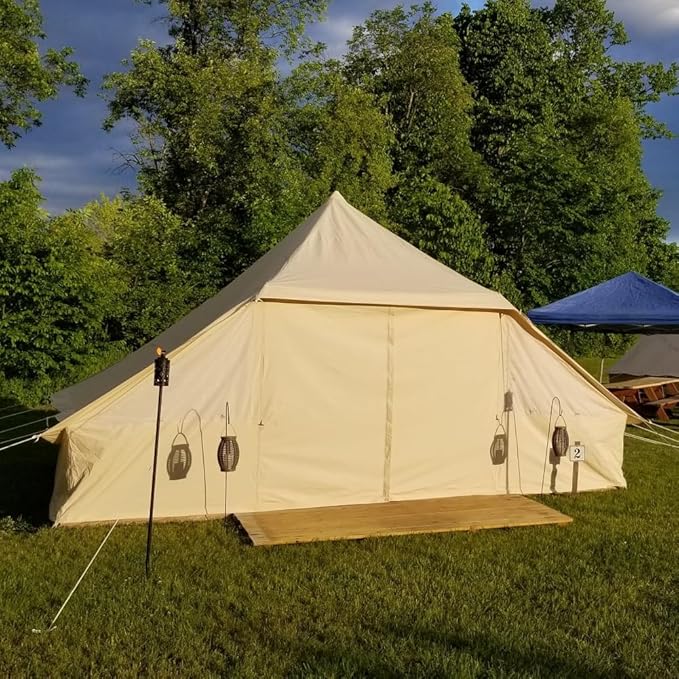 Dream House Large Spacious Outdoor Waterproof Cotton Canvas 4 Season Camping Tent for 10 Persons