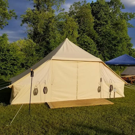 Dream House Large Spacious Outdoor Waterproof Cotton Canvas 4 Season Camping Tent for 10 Persons