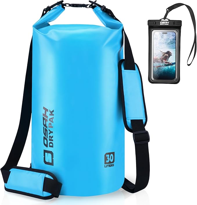 Waterproof Dry Bag, 5L/10L/20L/30L/40L Roll Top Lightweight Storage Backpack with Phone Case for Women & Men, Floating Waterproof Sack for Travel, Swimming, Kayaking, Paddle Board, Camping & Beach