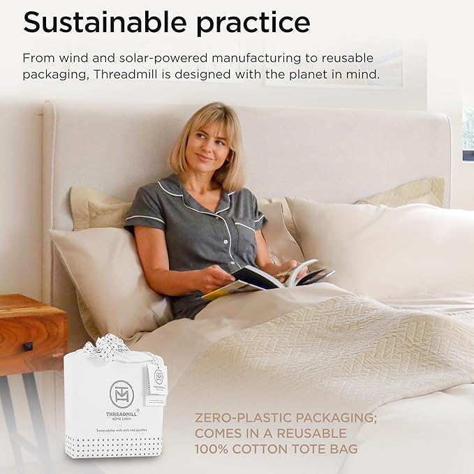 Threadmill Luxury Cotton Blankets for Twin Size Bed | All-Season 100% Cotton Twin Blanket for Bed | Criss Cross Jacquard Lightweight, Soft & Cozy Coverlet, 350GSM, 68 x 90 inches | Beige