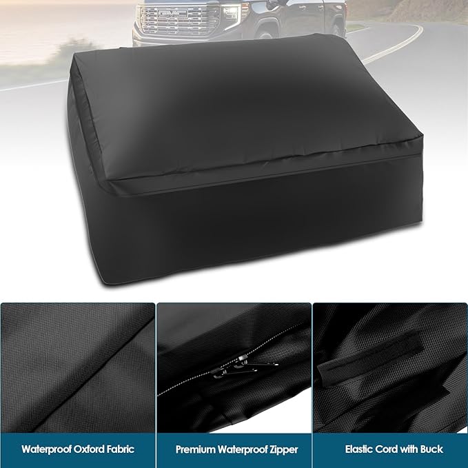 Truck Bed Cargo Bag, 26 Cubic Feet Waterproof Truck Bed Storage with 6 Tie Down Straps, Car Waterproof Cargo Carrier Bag for Pickup Truck Travel