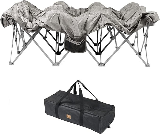 Naturehike CosyWild 2 Person Camping Cot Frame Only, Air Mattress Not Included, Folding Full Size Camping Bed Frame with Side Pocket and Carry Bag