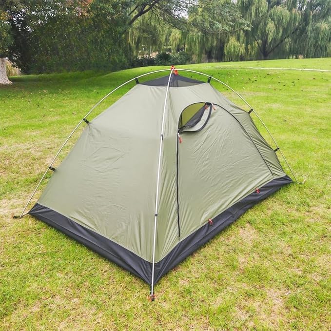 Single Mesh Tent, Ultralight Screen House with 3000 Waterproof Bathtub Floor 2 Door Ladder Design Perfect for Camping Hiking Backpacking Traveling Fishing