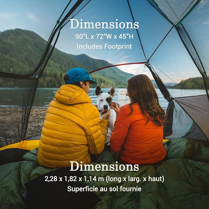 Coleman PEAK1 Premium Waterproof Backpacking Tent with Rainfly & Footprint, Lightweight Camping Tent Withstands Winds up to 45 MPH, 1/2/3/4/6 Person Sizes