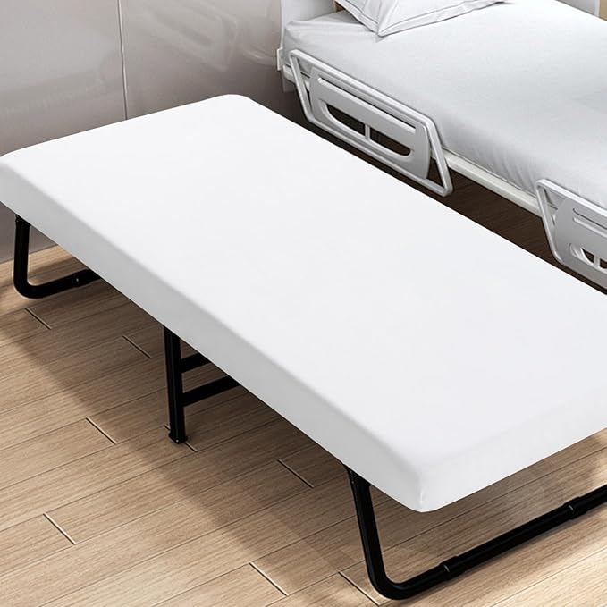 Cot Sheets 31" x 75", Fitted for Narrow Twin Mattress/RVs Bunk/Guest Beds/Army Cots/Trifold/Travel Size Mattress, Ultra Soft & Breathable Camper RV Bunk Bed Sheets, White
