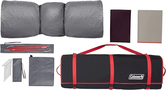 Coleman Skylodge Instant Tent with Rainfly, 4/6/8 Person Family Tent Sets Up in a Minute, Includes Pre-Attached Poles & Carry Bag, Made of PFAS-Free Materials