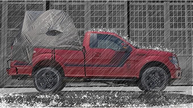 Car Tent Pickup Truck Tent Waterproof Double Layer for 2 Person Protable Truck Bed Tent Camping Preferred-Silver Gray