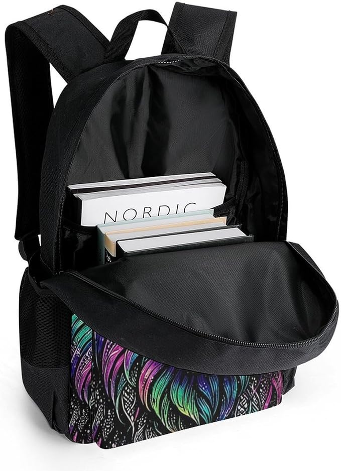 Supdreamc Rucksacks Lightweight Multipurpose Anti-Theft Colorful Lion Galaxy Art Shoulder Bag Big Capacity Traveling Camping Backpack With Side Pockets