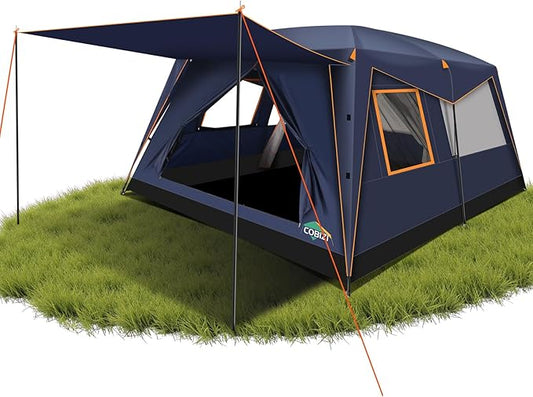 COBIZI 4-6-8-10 Person Camping Tent, Spacious Family Tents for Camping Ideal, Hiking, 3500mm Waterproof Double-Layer Windproof Tent for Hiking & Backpacking