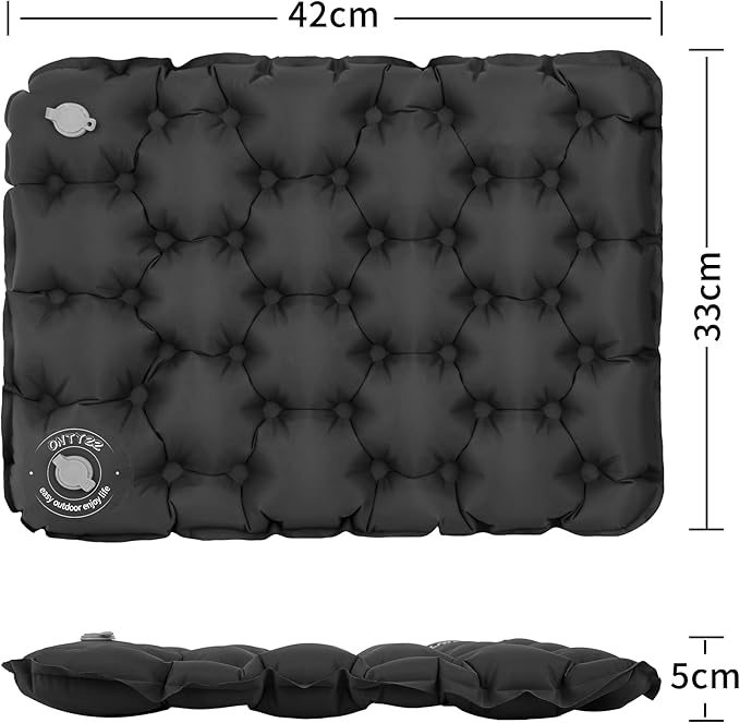 ONTYZZ Inflatable Seat Cushion Lightweight Stadium Seat Pad Travel Air Seat Cushion for Hiking Office Airplane Stadium Car