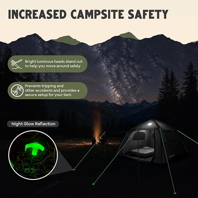 CloudCamp Inflatable Tents for Camping- 6 People Waterproof Oxford Fabric(210D), Quick Setup Air Tent with Manual & Battery Pump, UV Protection, 4-Season Inflatable Tent