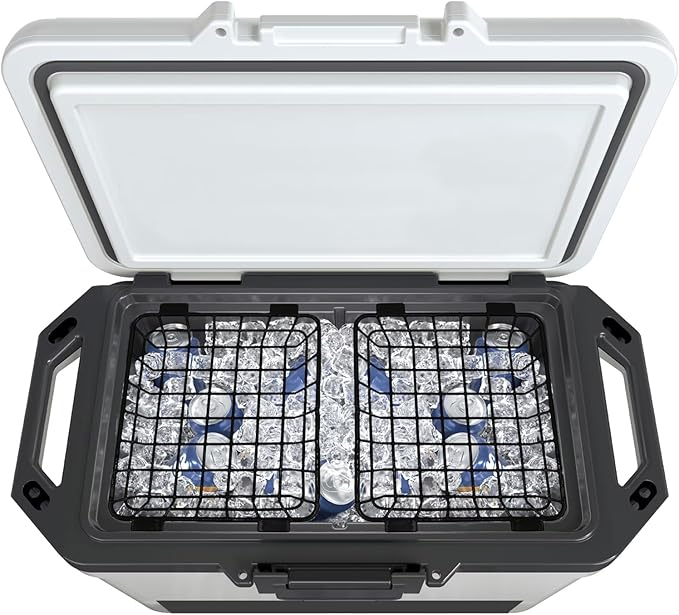 Cooler Basket,Cooler Basket for Ninja FrostVault 50qt Hard Cooler & 45qt/65qt Wheeled Coolers,Stainless Steel Storage Dry-Goods Baskets, Coolers Accessories - Keep Food Dry & Organized.