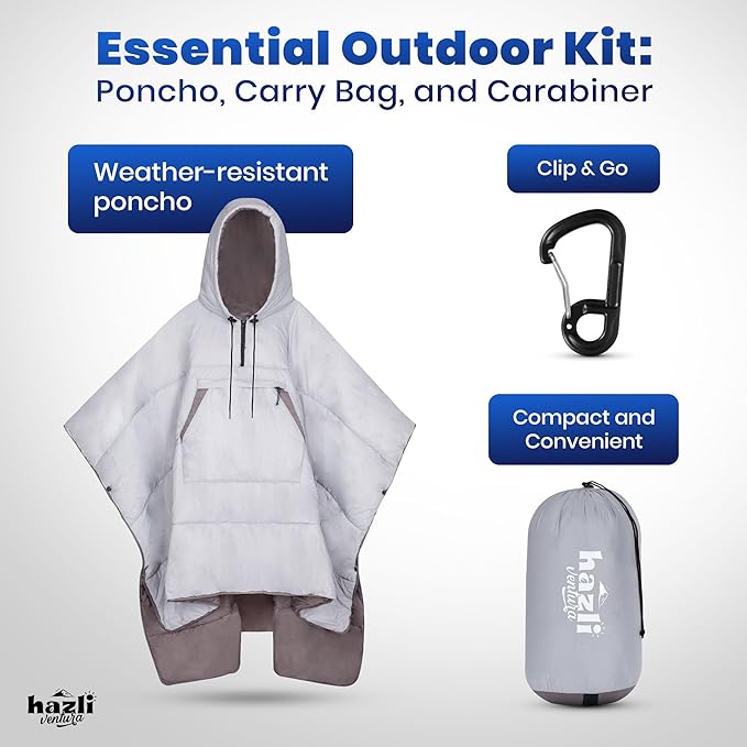 hazli Warm Camping Blanket - Stadium Blanket, Wearable Sleeping Bag Adult, Stadium Sack, Stadium Blankets for Cold Weather, Outdoor Sports Mom Essentials, Stadium Sak, Outdoor Blanket for Sports