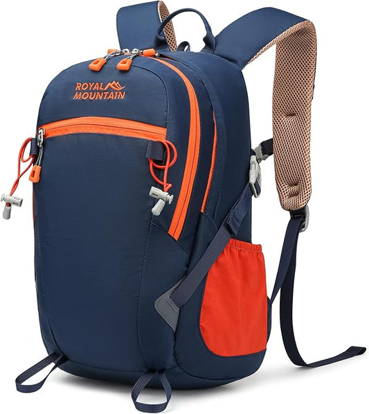 Hiking Backpack With Rain-cover, 30L Travel Backpacks For Women Men, Camping Daypack Backpacks Lightweight, Durable Hiking Backpack Fit For Camping, Daily Commuting, Short Trips (Navy Blue)