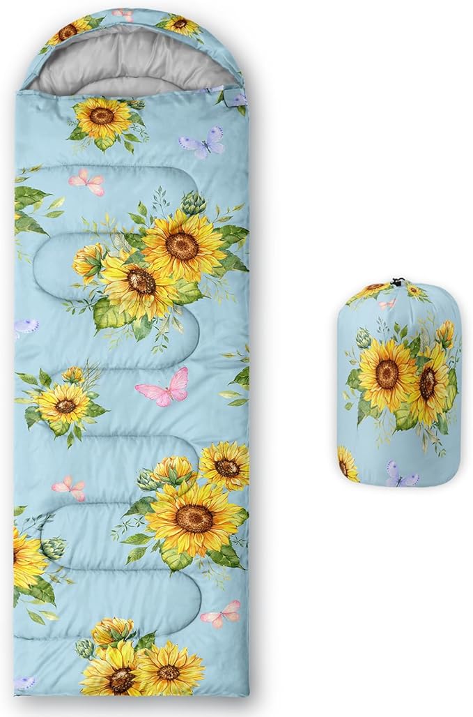 Sleeping Bags for Adults Kids,Backpacking Camping Sleeping Bag for Girls Boys Lightweight Waterproof Cold/Warm Weather Sleeping Bag for All Season