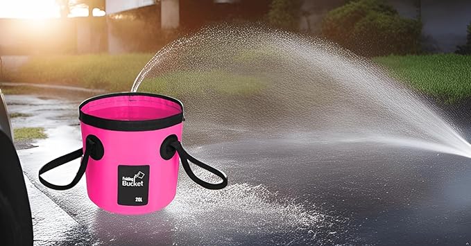 BANCHELLE Collapsible Bucket Water Container Portable Folding Camp Wash Basin for Outdoor Traveling Hiking Fishing Car Washing Gardening Camping 2 PCS