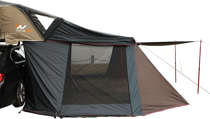 Naturnest Sirius1 Hardshell Roof Top Tent, All-Weather Overland Camping for SUV, Truck, 4-Season 2-3 Person HeavyDuty Rooftop Tent with Memory Foam Mattress, Built-in LED Lighting & Ventilation System