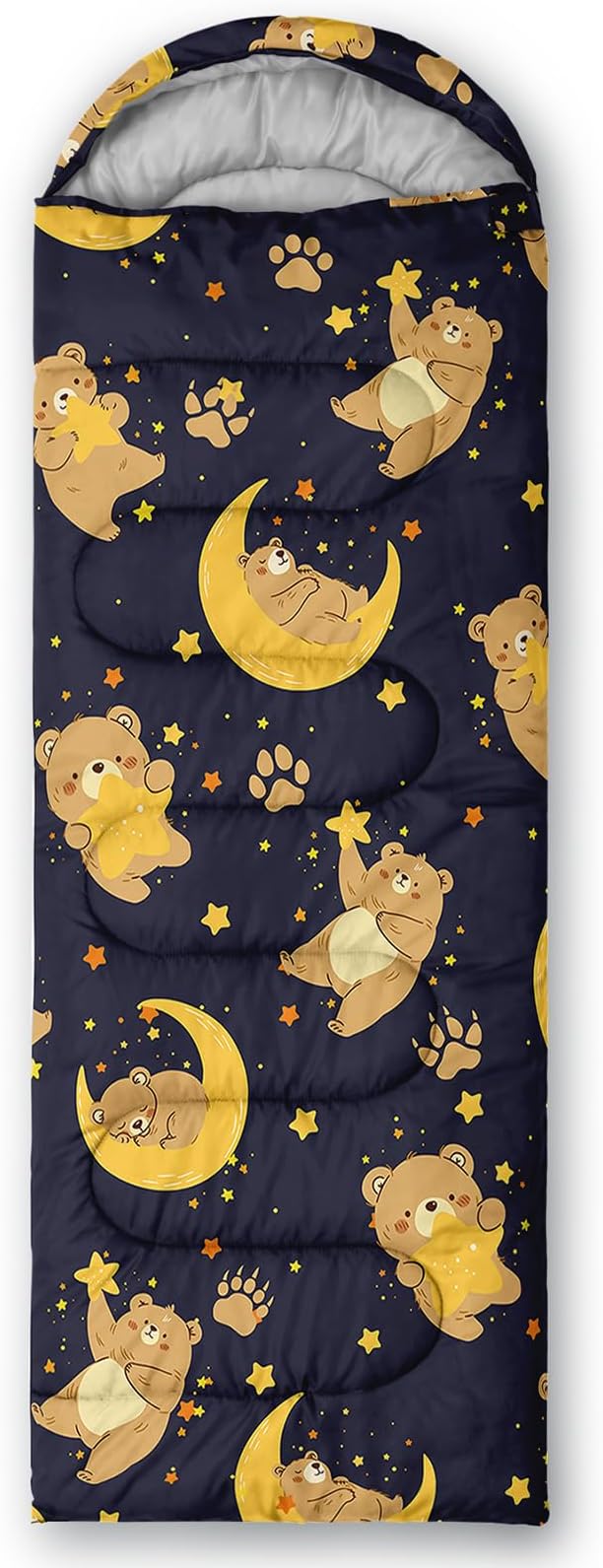 AILONEN Kawaii Puppy Sleeping Bag for Kids Boys Girls,Warm and Cool Weather,Lightweight,Waterproof Backpacking,Cartoon Cute Dog & Duck Animal Themed Blue Sleeping Bag for Camping