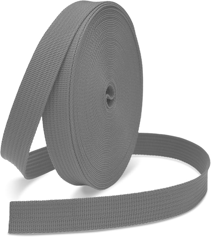 CooBigo Polypropylene Webbing Strap 3/4" Durable Poly Strapping 12 Yards 3/4 inch Wide Webbing Strap for Backbag,Pool Solar Cover,DIY Crafting,Pet Collar,Outdoor Gear