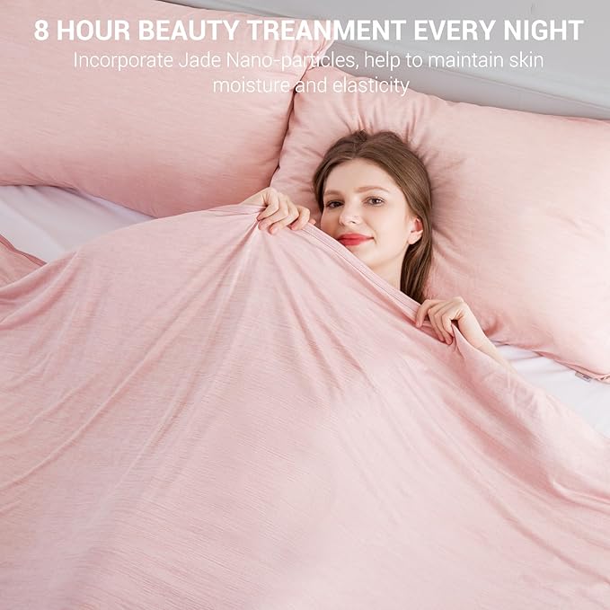 Elegear Revolutionary Cooling Blanket Queen Absorbs Heat to Keep Body Cool for Night Sweats, Arc-Chill 3.0 Cool Fiber Q-Max>0.5 for Hot Sleepers, Lightweight Summer Cold Blankets for Sleeping, Pink