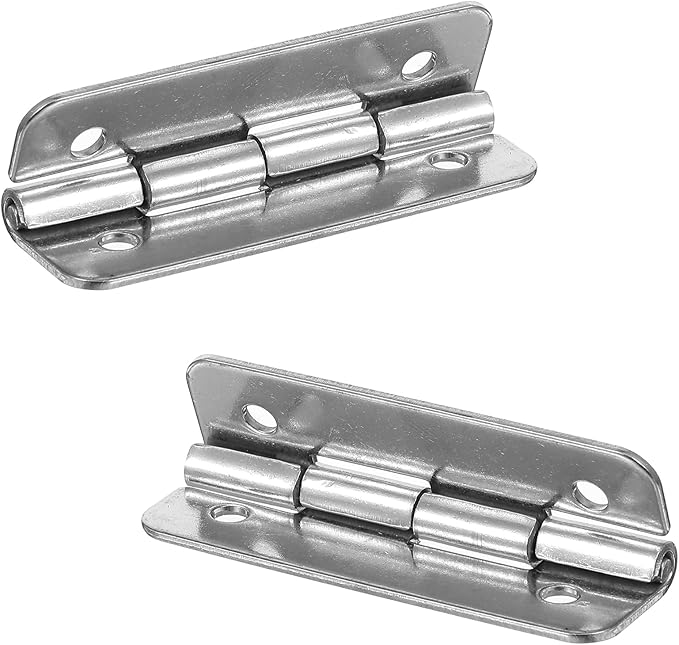 3 Pcs Cooler Hinges Replacement, Cooler Parts Stainless Steel Hinges Replacement with 12 Screws Compatible with Ice Chests Hinge Set Accessories Hinge Parts for Insulated Box